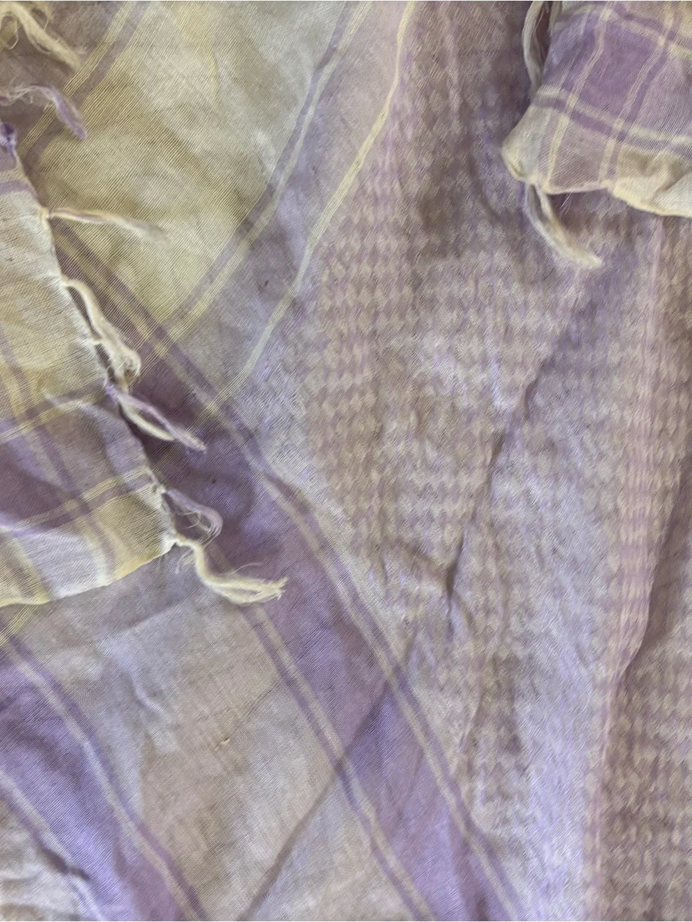 Rayon Lilac Lavender Lightweight Fringed Scarf/ Wrap 48” Square Made in India